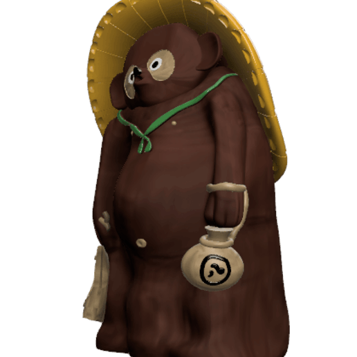 Download STL file Tanuki Statue Animal Crossing • 3D printing object ・ Cults